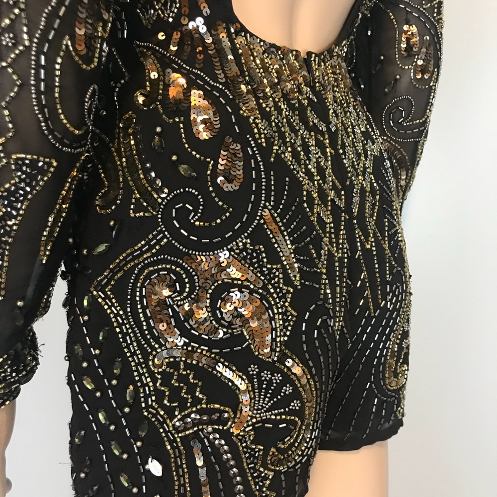 ASOS Embellished Beaded Playsuit Romper - Picture 6 of 8